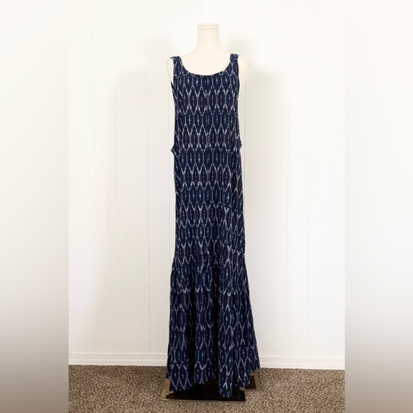 Free People One Love Prairie Maxi Dress in Dark Blue Large - Picture 4 of 7